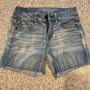 American Eagle Outfitters Midi Light Blue Jean Shorts